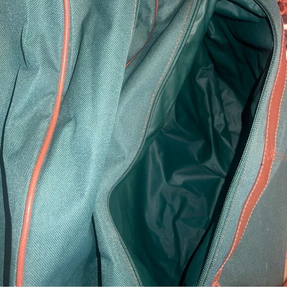 VTG 90s Polo Ralph Lauren Green Medium 21” Carry Bag Canvas Weekender Travel. - Picture 11 of 12